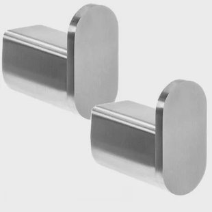 XIVADA Handdoekhaakje Dona - Inclusief schroefset - Zilver - Set van 2