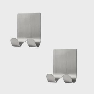 XIVADA Scheermeshaakjes - Zelfklevend - Rvs - Zilver - Set van 2