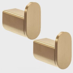 XIVADA Handdoekhaakje Dona - Inclusief schroefset - Goud - Set van 2