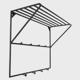 LOFT42 Jasmin Kapstok - Zwart - Metaal - 9 haken - 60x80x32