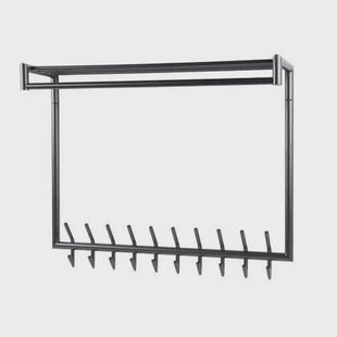 Fraaai Haines kapstok 20 haaks hoog roede ronde buis - donkergrijs mat