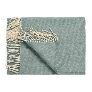 Home Benevento Plaid Pearl Blue | 160 x 260 cm | Blauw | Katoen | Wol