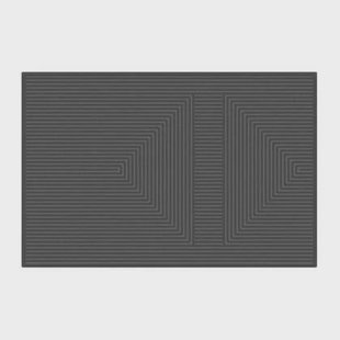 MD Entree - Deurmat - Ribmat - Curves - Square - Anthra - 80 x 120 cm