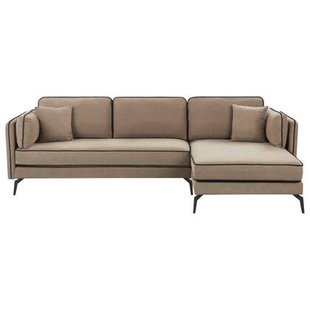 Beliani - ALTAN - Hoekbank - Lichtbruin - Linkerzijde - Polyester