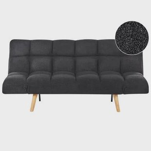 Beliani - INGARO - Slaapbank - Zwart - Bouclé