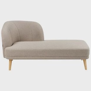 Beliani-TANLAY-Chaise longue-Lichtbruin-Linkszijdig-Polyester