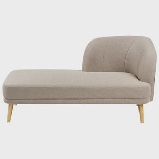 Beliani - TANLAY - Chaise longue - Lichtbruin - Polyester
