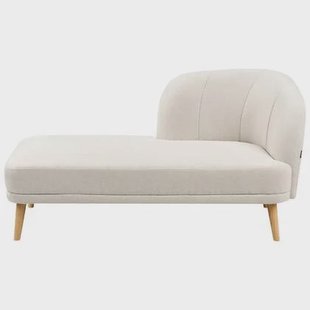 Beliani - TANLAY - Chaise longue - Lichtbeige - Polyester