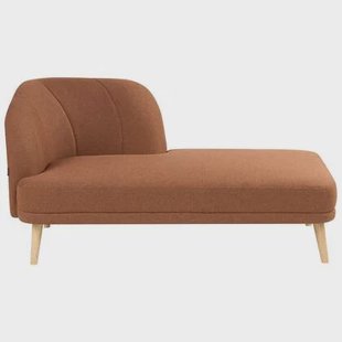 Beliani - TANLAY - Chaise longue - Goudbruin - Linkszijdig - Polyester