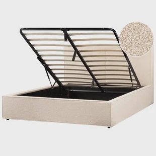 Beliani - MOISSAC - Tweepersoonsbed - Beige - 160 x 200 cm - Polyester