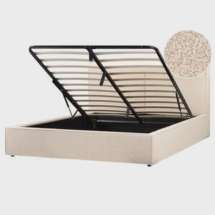 Beliani - MOISSAC - Tweepersoonsbed - Beige - 180 x 200 cm - Polyester