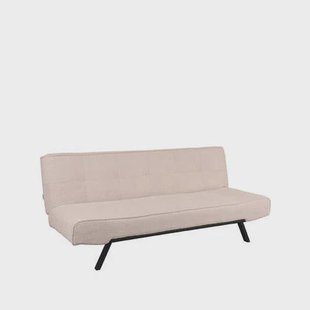 LABEL51 - Slaapbank King - Naturel Boucle - Zwart Metaal