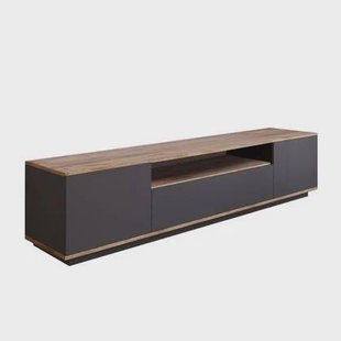 Calicosy - TV-Meubel met 3 deuren - B180 cm - Houtlook | Grijs