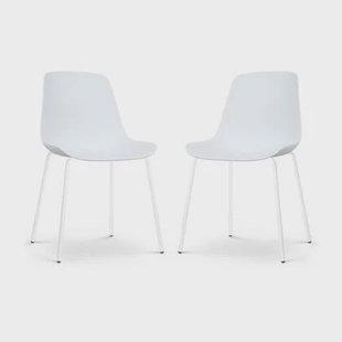 Nolon Nora-Pip Eetkamerstoelen Set van 2 - Wit - Wit Onderstel