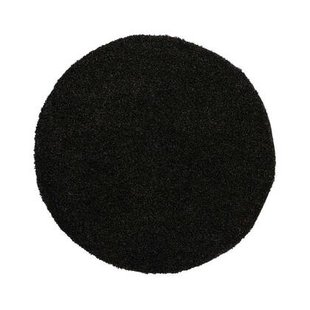 Tapeso Hoogpolig vloerkleed shaggy Trend effen rond - antraciet - 160