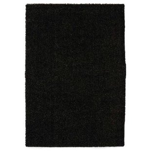 Tapeso Hoogpolig vloerkleed shaggy Trend effen - antraciet - 120x170