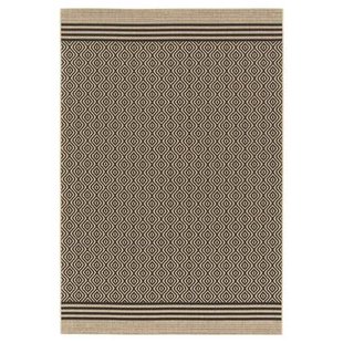 Tapeso Buitenkleed ruiten - Bask Pavilion beige|zwart - 160x230 cm