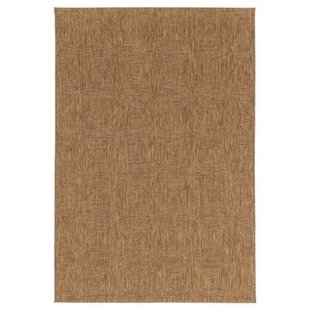 Tapeso Buitenkleed ruiten - Twill Parquet bruin - 200x290 cm