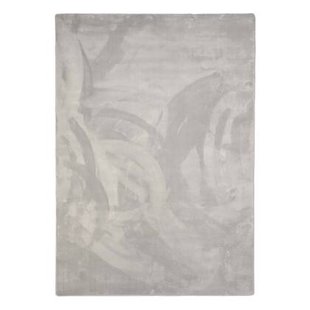 Tapeso Zacht vloerkleed - Plush zilver - 120x170 cm