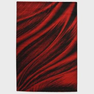 Tapeso Modern vloerkleed - Vision rood|zwart - 140x200 cm