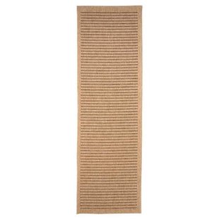Tapeso Jute balkonkleed - Boho Stripe beige|bruin - 80x250 cm
