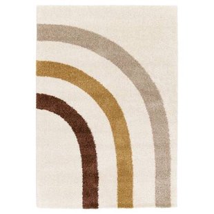 Amiah Hoogpolig vloerkleed - Mirage Rainbow ambergeel - 160x230 cm