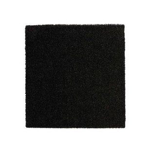 Tapeso Vierkant hoogpolig vloerkleed shaggy Trend effen - antraciet -