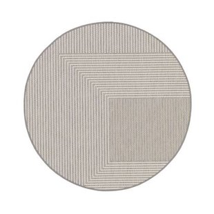 Tapeso Rond buitenkleed - Verdance Axis grijs - 120 cm