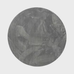 Tapeso Rond zacht vloerkleed - Plush grijs - 200 cm