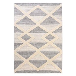 Tapeso Scandinavisch vloerkleed - Fjord Farger grijs|crème - 160x230