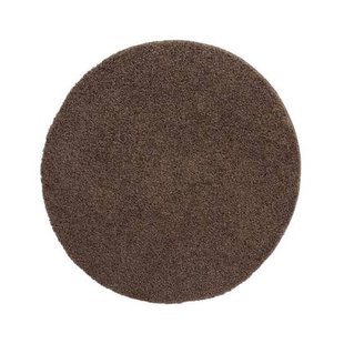 Tapeso Hoogpolig vloerkleed shaggy Trend effen rond - taupe - 240 cm