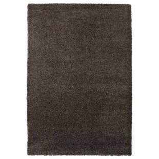 Tapeso Hoogpolig vloerkleed shaggy Trend effen - grijs - 160x230 cm