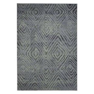 Tapeso Retro vloerkleed - Fancy Diamond petrol - 80x150 cm
