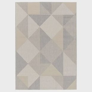Tapeso Buitenkleed ruiten - Verdance Mesa grijs|beige - 160x230 cm