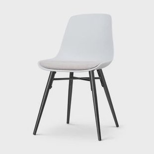 Nolon Nena-Liv Eetkamerstoel Wit - Beige - Zwarte Houten Poten