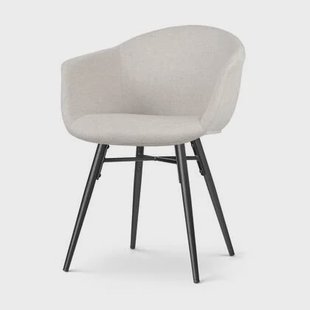 Nolon Nena-Otis Eetkamerstoel Beige - Zwarte Houten Poten