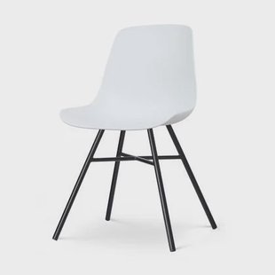 Nolon Noa-Pip Kunststof Tuinstoel Wit - Zwart Onderstel