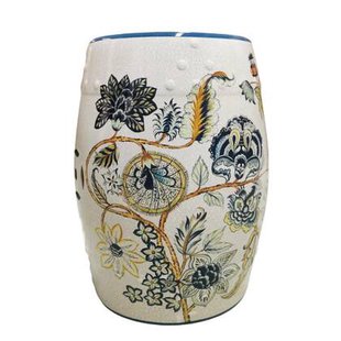 Fine Asianliving Keramische Kruk Vintage Botanic