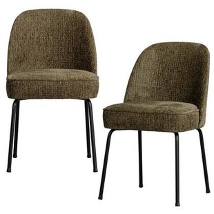 WOOOD Vogue Eetkamerstoelen - Velvet - Bonsai - Set van 2
