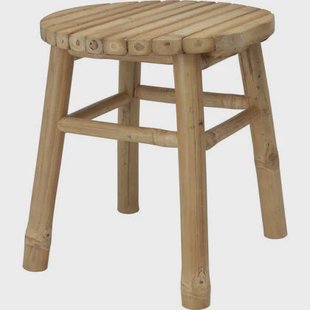 H&S Collection Krukje - plantentafel - bamboe hout - lichtbruin -