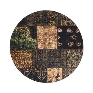 Heritaged Rond patchwork vloerkleed - Fade No.1 olijfgroen - 230 cm