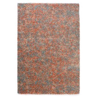Tapeso Hoogpolig vloerkleed gemêleerd- Blend oranje|blauw - 120x170 cm