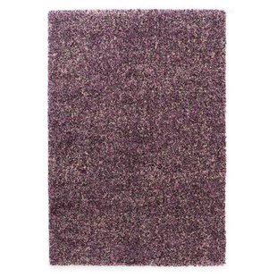 Tapeso Hoogpolige loper gemêleerd- Blend paars|grijs - 80x250 cm