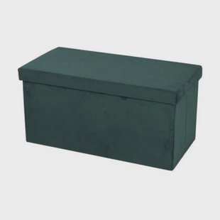 Urban Living poef|hocker|opbergbox - smaragd groen - mdf - 76 x 38 x 3