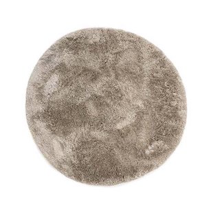 Tapeso Rond shaggy vloerkleed - Meadow grijs - 250 cm