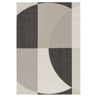 Tapeso Buitenkleed abstract - Verdance Celeste zwart|beige - 160x230