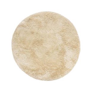 Tapeso Rond shaggy vloerkleed - Meadow ivoor - 200 cm