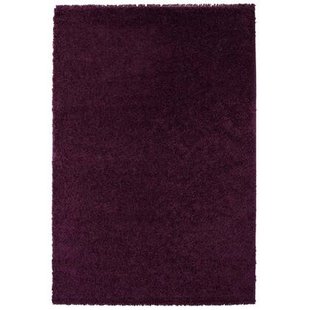 Tapeso Hoogpolig vloerkleed shaggy Trend effen - paars - 200x300 cm