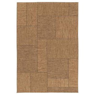 Tapeso Buitenkleed blokken - Twill Patch bruin - 200x290 cm