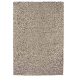 Tapeso Hoogpolig vloerkleed shaggy Trend effen - lichtgrijs - 60x110